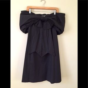 Ryni Draped Off the Shoulder Tent Dress W/Big Bow